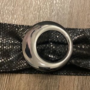 Snake print fabric belt